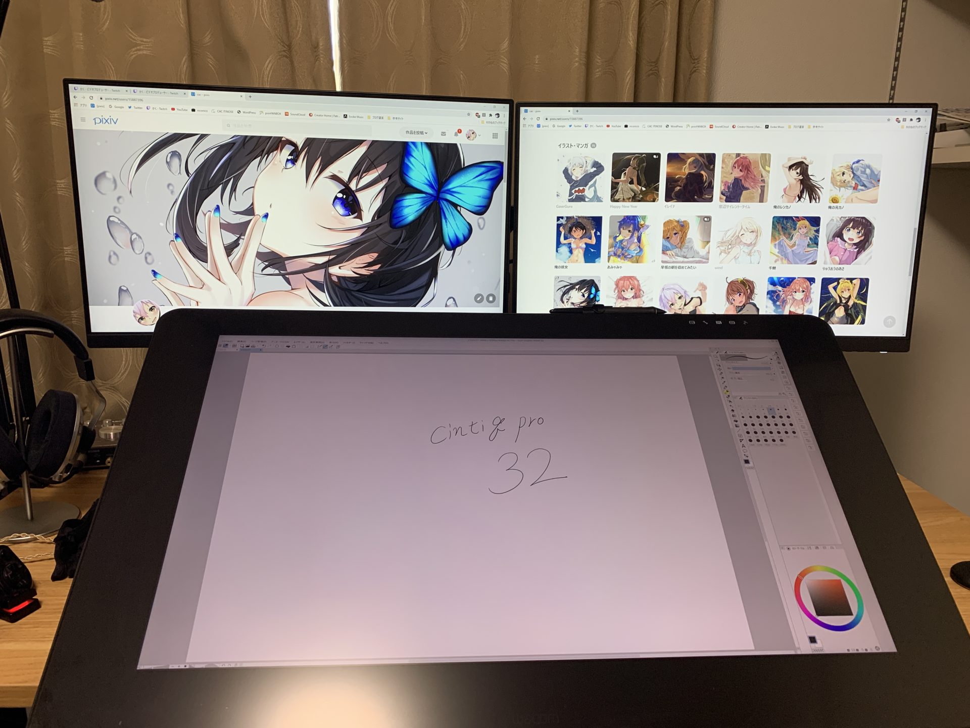 大型液タブ】Wacom Cintiq Pro 24とCintiq Pro 32 二台持ち絵師の